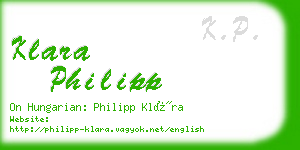 klara philipp business card